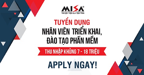 [Hà Nội] Tuyển dụng Nhân viên Triển khai, đào tạo phần mềm