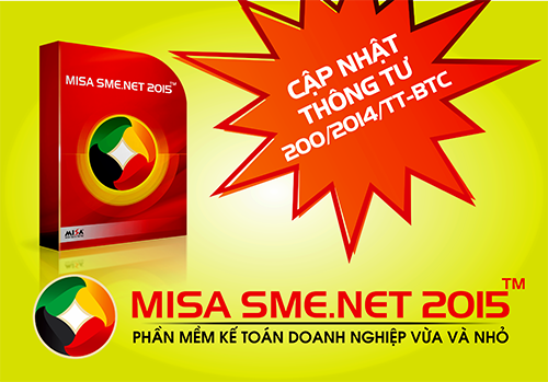 MISA SME.NET 2015 cập nhật TT 200/2014/TT-BTC