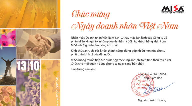 MISA chúc mừng ngày Doanh nhân Việt Nam 13/10