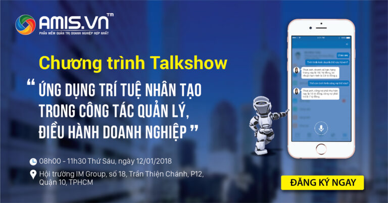 Mời tham dự talkshow Ứng dụng trí tuệ nhân tạo trong công tác quản lý, điều hành doanh nghiệp