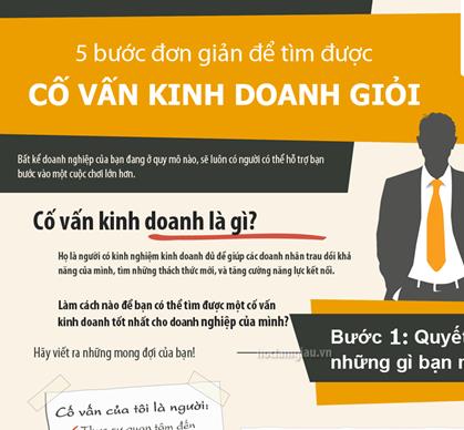 5 bước đơn giản để tìm được cố vấn kinh doanh giỏi (Infographic)