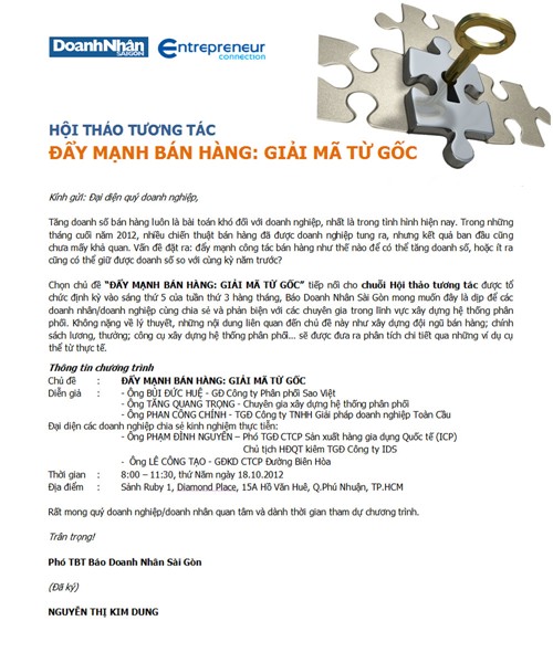 Đẩy mạnh bán hàng: Giãi mã từ gốc