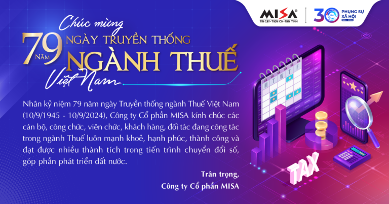 Chúc mừng 79 năm ngày truyền thống ngành Thuế Việt Nam (10/9/1945 – 10/9/2024)